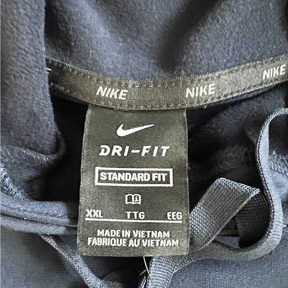 MENS NIKE NAVY BLUE HOODIE - Picture 3 of 4